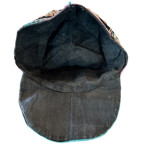 Vintage Burmese Velvet Embellished Black Multi Elephant Baseball Cap Size OS - Picture 11 of 14